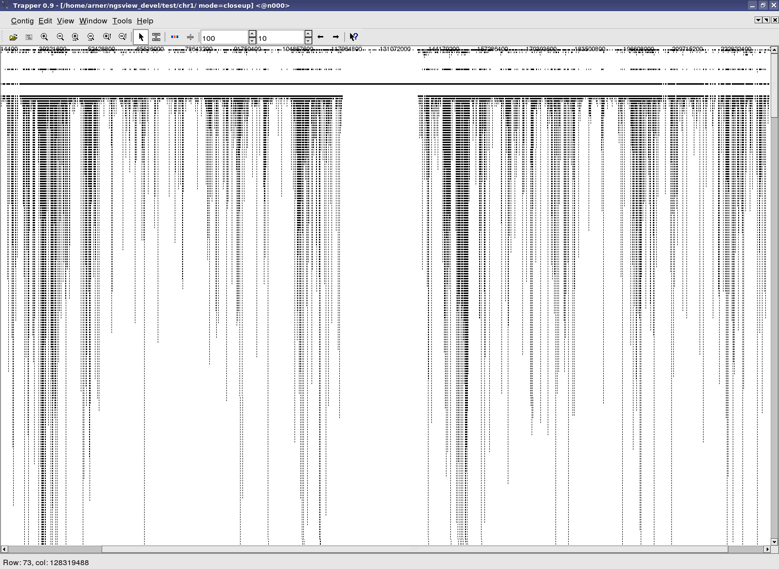 View of all FANTOM4 CAGE tags on chr1